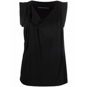 ALBERTA FERRETI Alberta Ferretti Asymmetrical Draped Top Women BLACK T-Shirts &